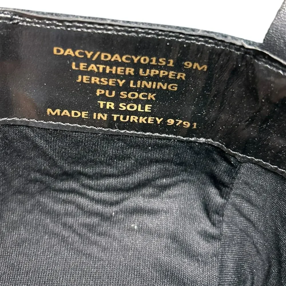 Steve Madden Dacy Tall Leather Boots Blue Black Chunky Platform size 9 Shoes - Picture 4 of 9